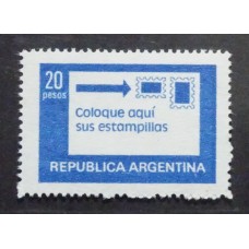 ARGENTINA 1977 GJ 1782NS ESTAMPILLA NUEVA MINT VARIEDAD PAPEL NEUTRO SALPICADO U$ 10